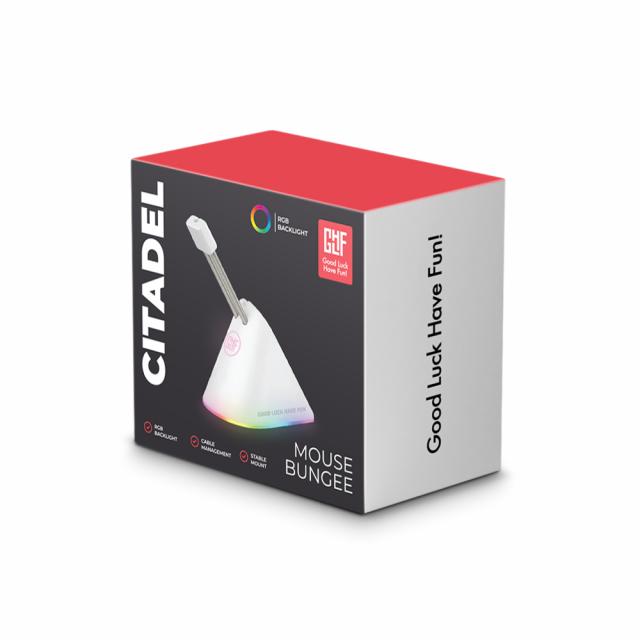 Геймърски аксесоар за кабела на мишката FragON Citadel RGB - White 