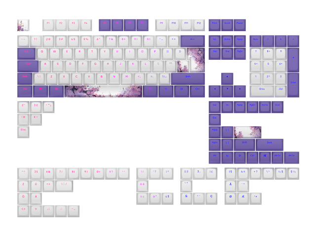 Keycaps Dark Project - Violet Horizons PBT - ANSI & ISO 