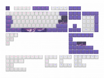 Keycaps Dark Project - Violet Horizons PBT - ANSI & ISO