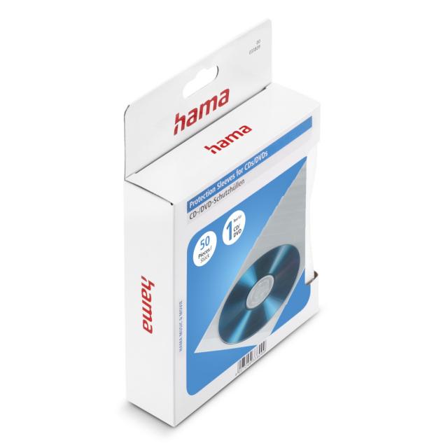 Hama CD/DVD Protective Sleeves 50, transparent 