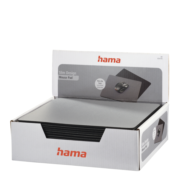 Hama "Black/Grey" Mouse Pad, 20 Units in Display 