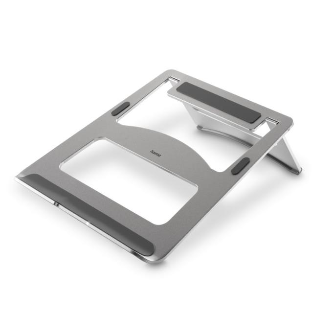 Hama "Aluminium" Laptop Stand, Folding, up to 40 cm (15.6"), silver 