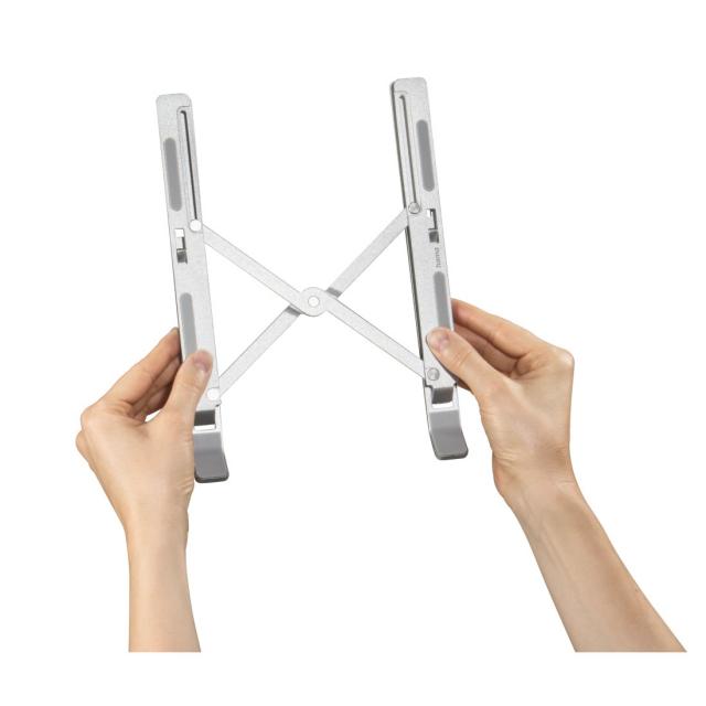 Hama "Aluminium" Laptop Stand, 6-stage Tilt, Folding, up to 40 cm (15.6"), silve 