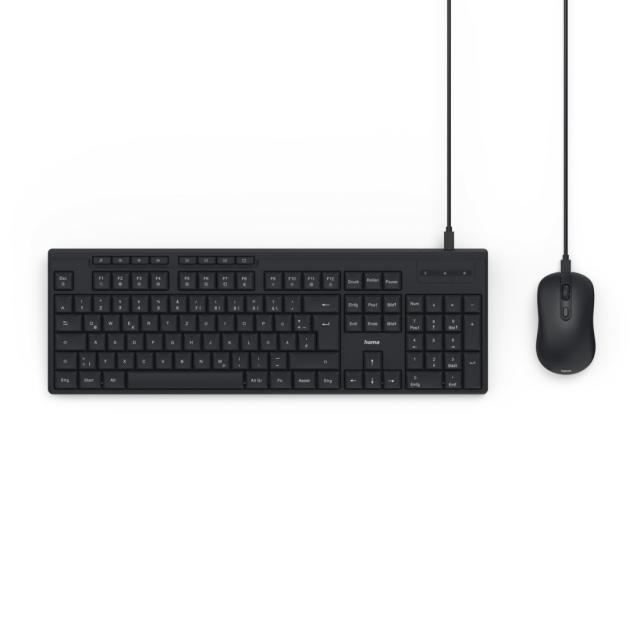 Hama Cable Keyboard/Mouse Set CKM-200, 173054 