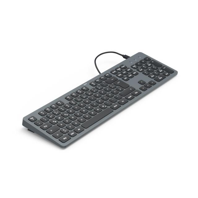 HAMA Wired Keyboard "CK-400", USB, Illuminated, Full Size, Black 