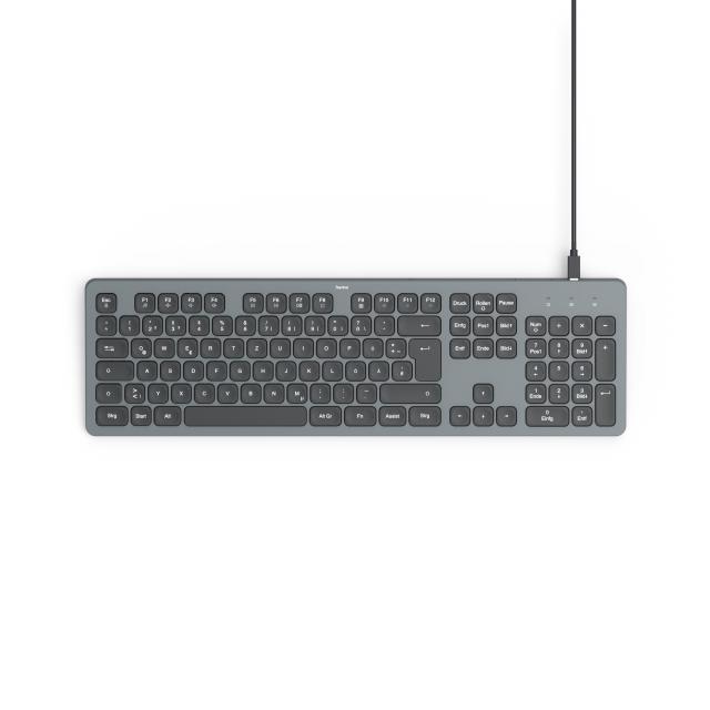 HAMA Wired Keyboard "CK-400", USB, Illuminated, Full Size, Black 