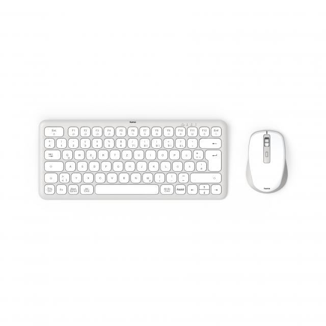 HAMA Wireless mini keyboard and mouse set "WKM-500", TKL, Cyrillic 