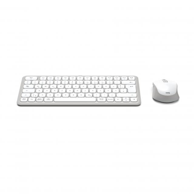 HAMA Wireless mini keyboard and mouse set "WKM-500", TKL, Cyrillic 