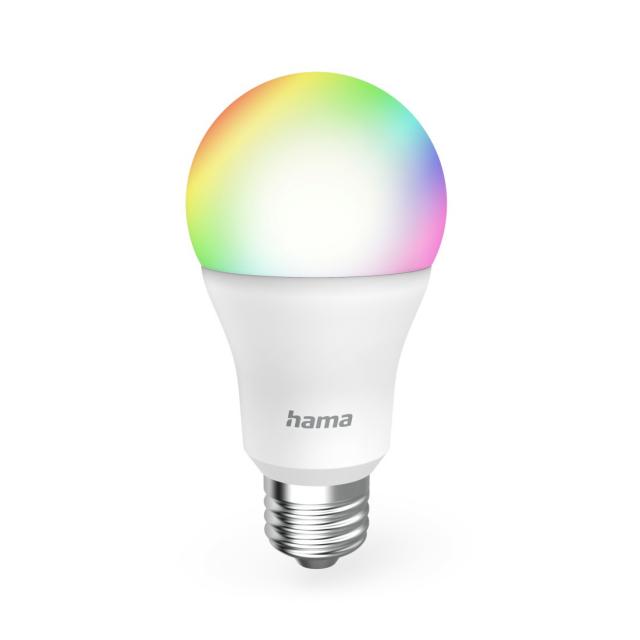 HAMA Димираща смарт крушка RGBW WiFi-LED, E27, 9W, Matter, 176640 