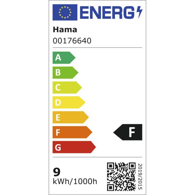 Hama Smart WLAN LED Lamp, E27, Matter, 9W, RGBW, 176640 