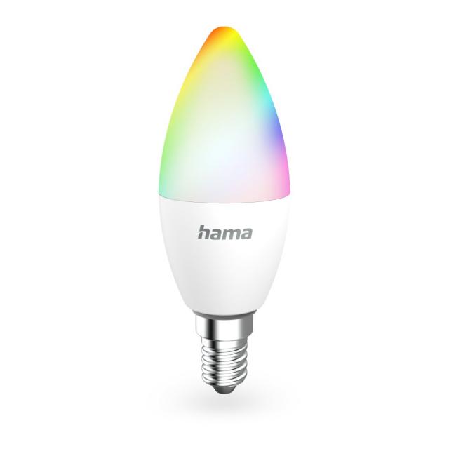 Hama Smart WLAN LED Lamp, E14, Matter, 4.9W, RGBW, 176641 