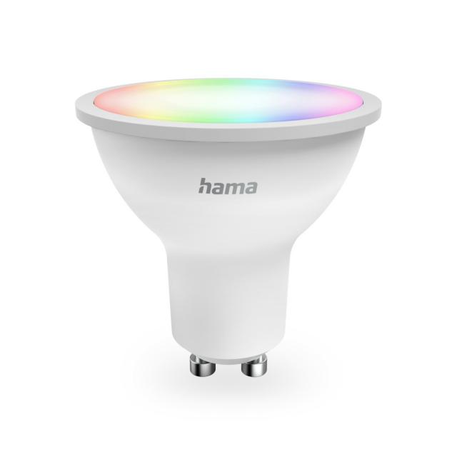 Hama Smart WLAN LED Lamp, GU10, Matter, 4.9W, RGBW, for Voice / App Control 