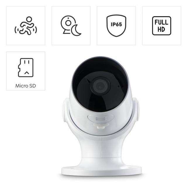 Hama Surveillance Camera, WLAN Outdoor Camera, Recording, Night Vision, 1080p, 176645 