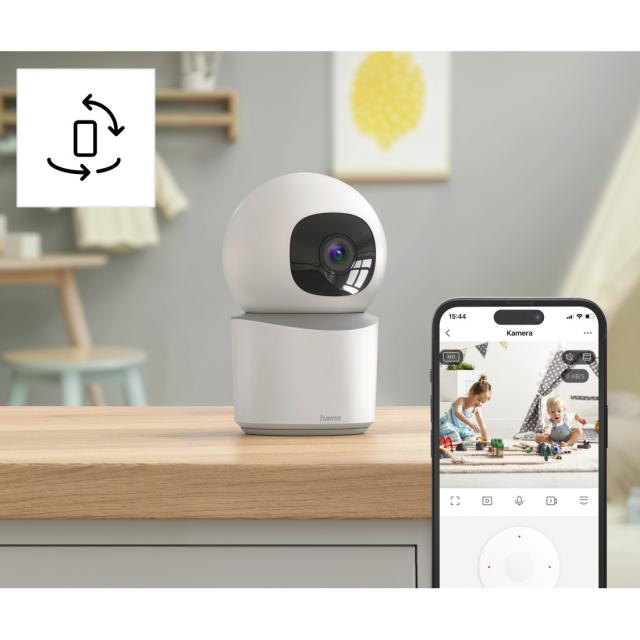 Hama Smart Surveillance Camera, WLAN, Indoor, Recording, Swivel, Full HD, 176652 