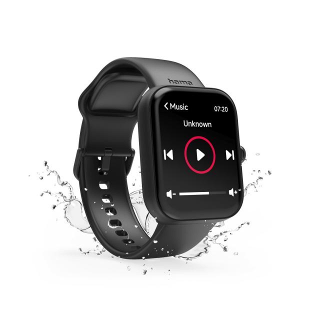 Hama “5000” Smart Watch, Phone Function, Sleep Analysis, Waterproof, 1.65", 178614 