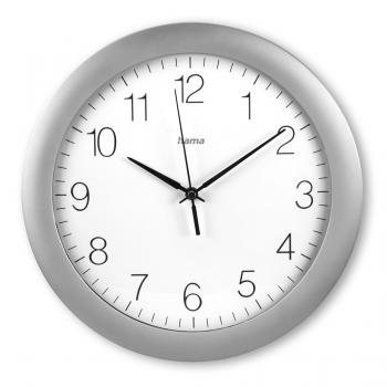 Hama "Tenerife" DCF Radio Wall Clock, Ø 30 cm, silver