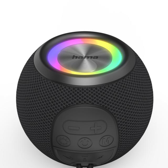 Hama "Ball Shape Speaker" Bluetooth® Loudspeaker, 5 Light Modes, 5W 