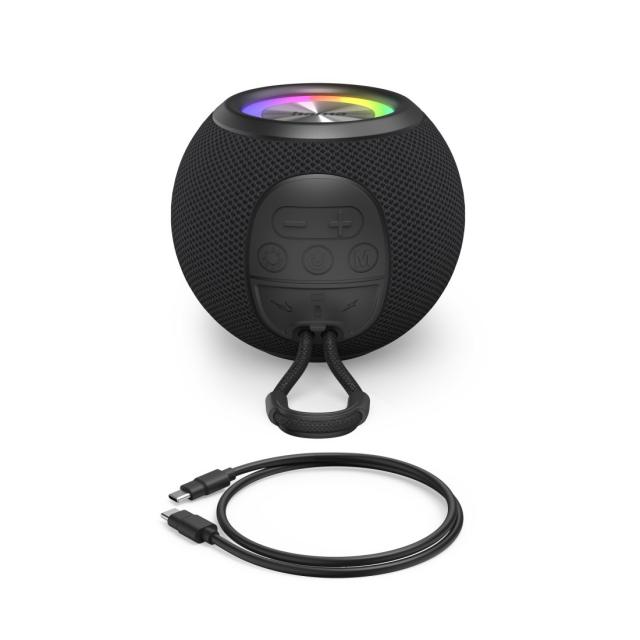 Hama "Ball Shape Speaker" Bluetooth® Loudspeaker, 5 Light Modes, 5W 