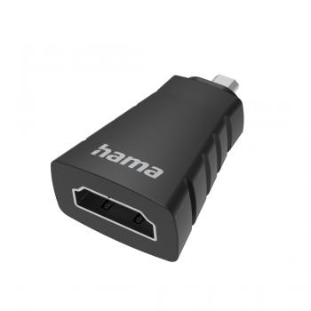 Hama Adapter, Micro-HDMI Plug - HDMI Socket, 4K, 200348