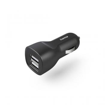 Hama Car Charger, 2x USB-A, 12 W, 201636