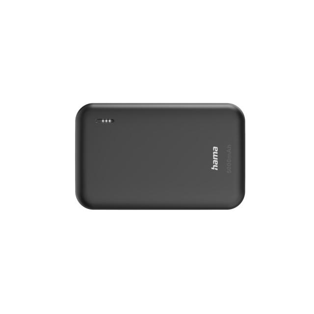 Hama "Pocket 5" Power Pack, 5000 mAh, Outputs: 2x USB-A, anthracite 