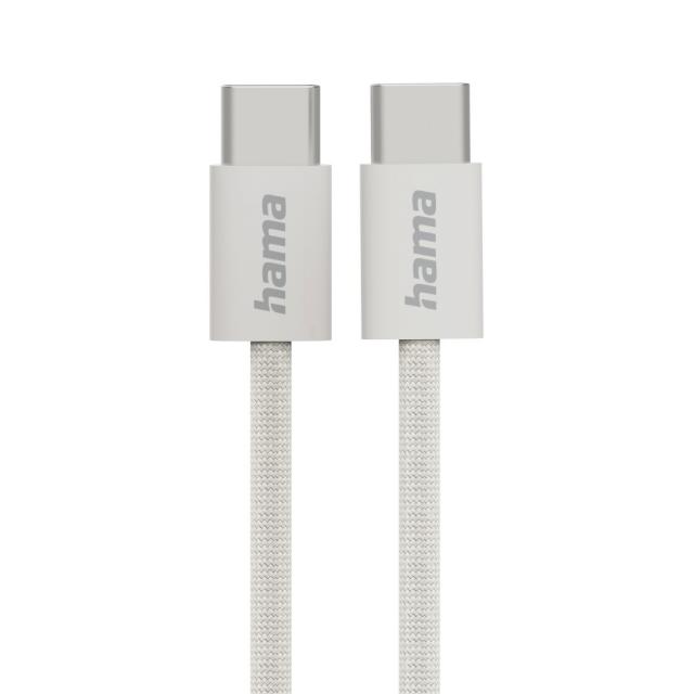 Hama "Fabric" Charging Cable, USB-C - USB-C, 1 m, Nylon 