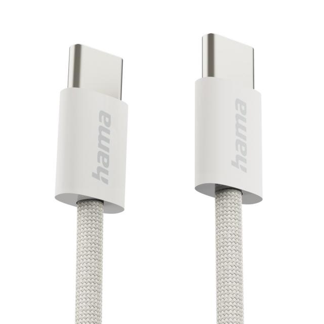 Hama "Fabric" Charging Cable, USB-C - USB-C, 1 m, Nylon 