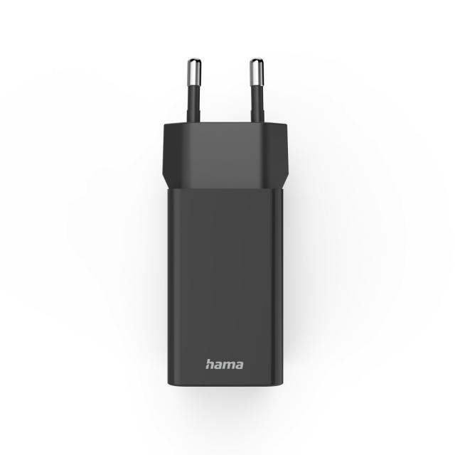 Hama Fast Charger, 1x USB-C PD, 3x USB-A, Mini-Charger, 35 W, black 