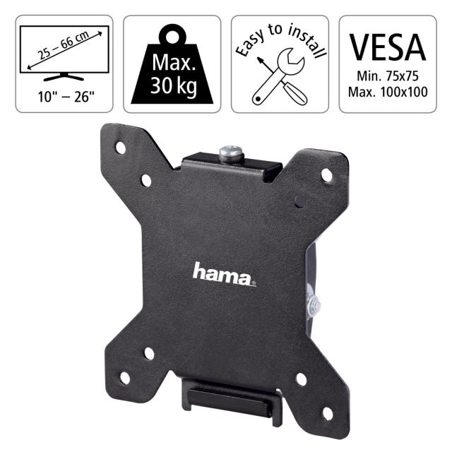 Hama TV Wall Bracket, Tilting, 66 cm (26") up to 30 kg 