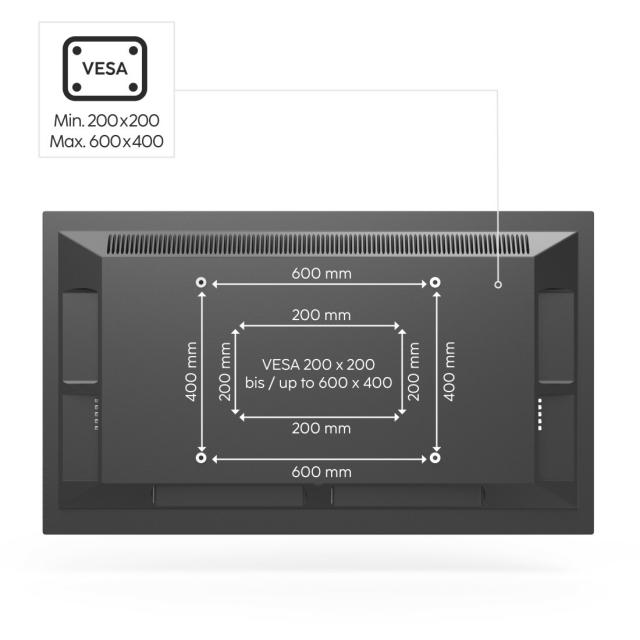 Hama TV Stand, Swivel, Tilt, Height-adjustable, 165 cm (65") up to 40 kg, 220869 