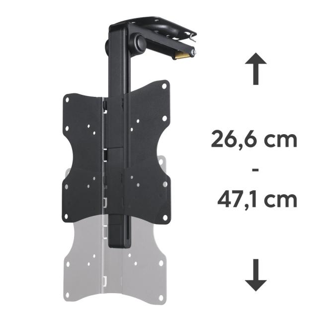 Hama TV Ceiling Mount, Swivel, Height-adjustable, 117 cm (46") up to 20 kg, 220876 