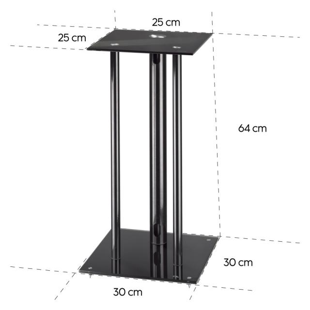 Hama Speaker Stand for Heavy Boxes, with Cable Guide, Universal, 220881 