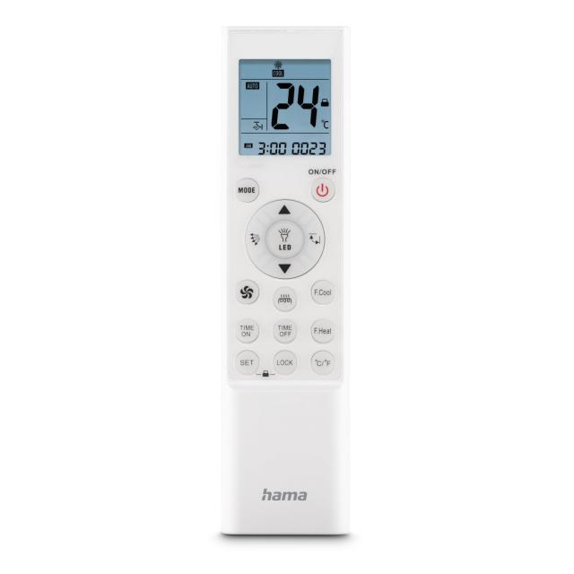 Hama Universal Remote Control for Air-Conditioning Systems and Units, Infra-Red, Wall Bracket 