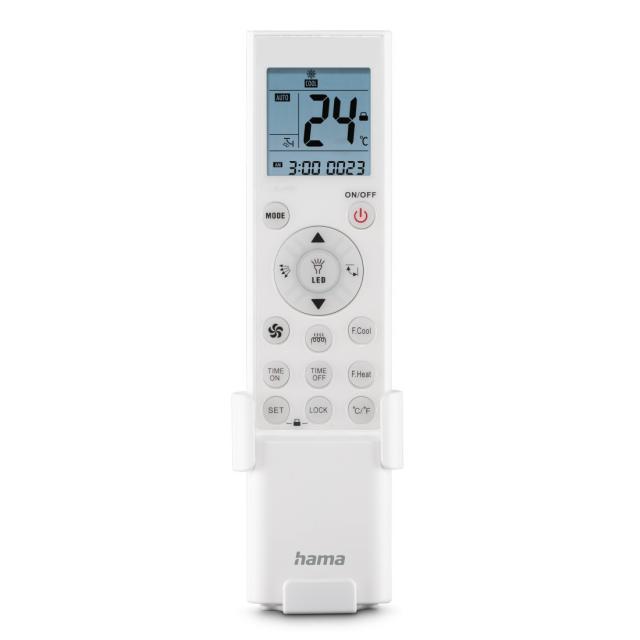 Hama Universal Remote Control for Air-Conditioning Systems and Units, Infra-Red, Wall Bracket 