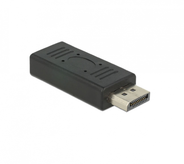 Адаптер Delock, DisplayPort 1.2 мъжко - DisplayPort женско, Черен 