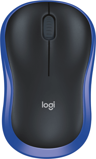 Безжична оптична мишка LOGITECH M185, USB, Син/Черен 