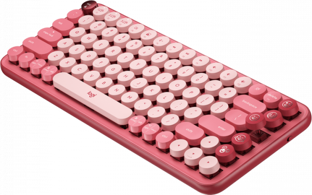 Gaming Mechanical Keyboard Logitech POP Keys Heartbreaker, TKL, Bluetooth 5.1 