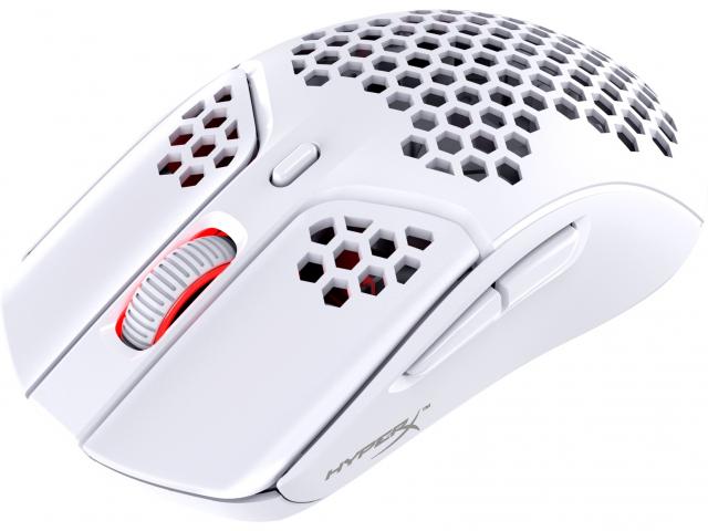 Геймърска мишка HyperX Pulsefire Haste, Wireless, RGB, USB, Бял 