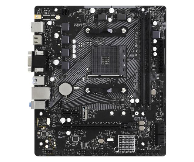 Дънна платка ASRock A520M-HVS, Socket AM4, mATX 