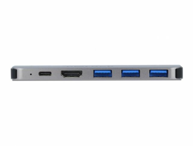 Докинг станция Delock, За MacBook, HDMI 4K, USB-A, USB-C, PD, Сива 