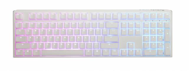 Геймърскa механична клавиатура Ducky One 3 Pure White Full Size Hotswap Cherry MX Clear, RGB, PBT Keycaps 