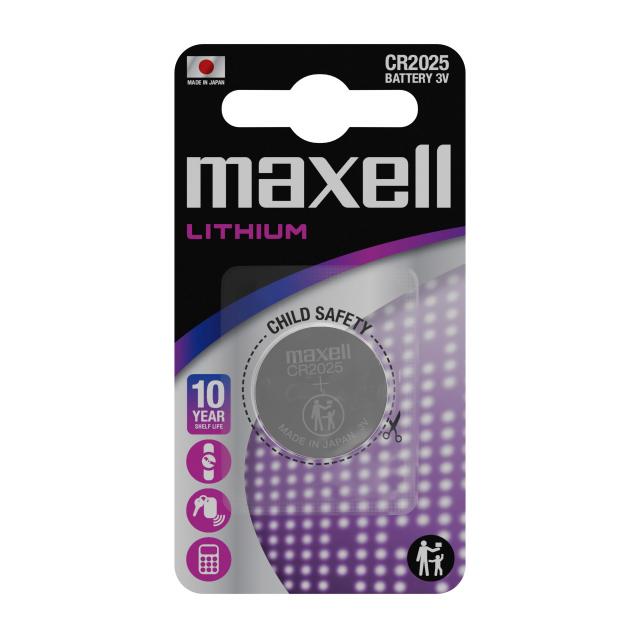 Lithium Button Battery MAXELL CR2025 3V 1pc./1pc./ 