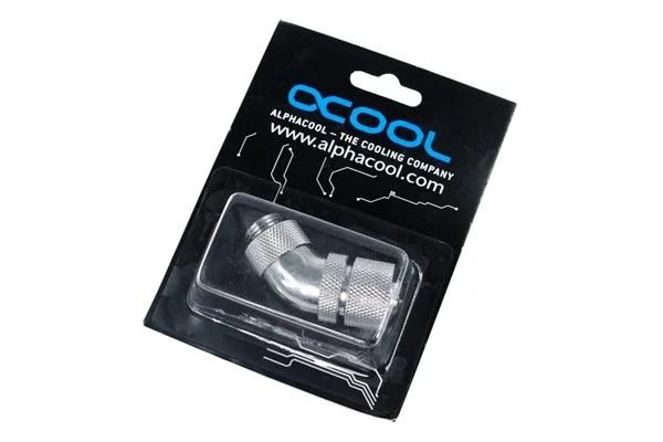 Alphacool HF 13/10 compression fitting 45° revolvable G1/4, Chrome 