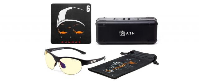 Gaming glasses GUNNAR Ash Rainbow 6 Siege Onyx Amber React Natural, Black 