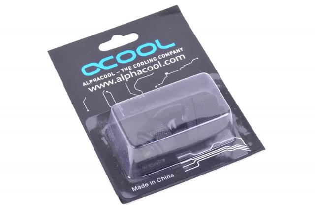 Alphacool 16/10 compression fitting 45° revolvable G1/4'', deep black 