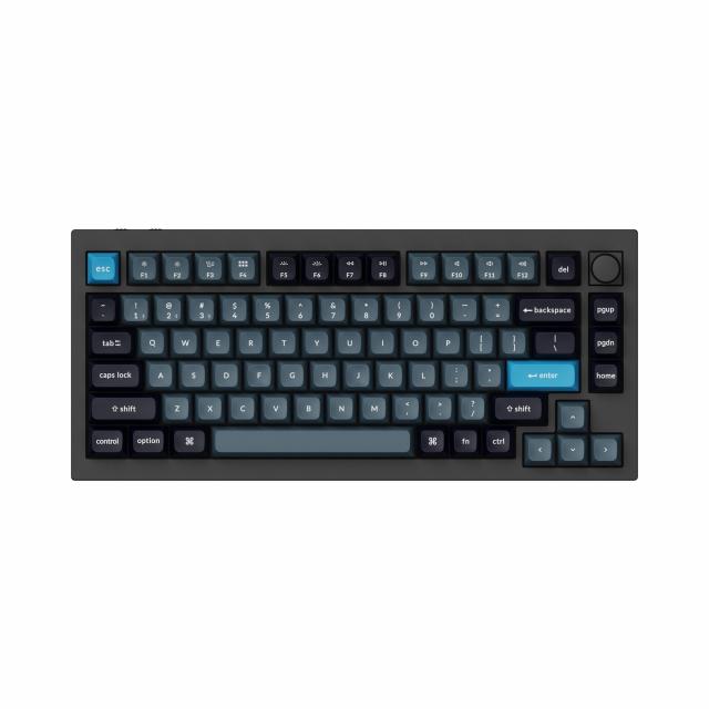 Keyboard Keychron Q1 Pro Black-Blue QMK TKL K Pro Brown Switch RGB LED PBT 