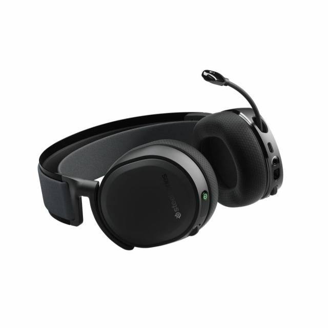 Геймърски слушалки SteelSeries, Arctis 7+, Микрофон, Черен 