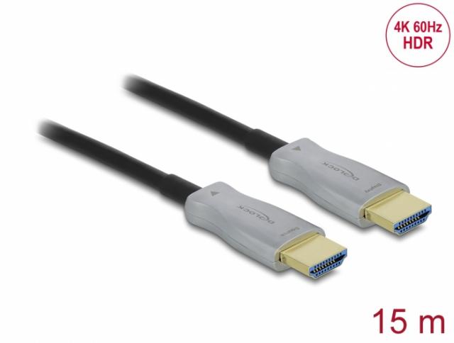 Оптичен кабел Delock, HDMI 4K, 60 Hz, 15 m 