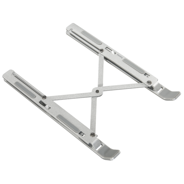 Hama Aluminium Notebook Stand, Folding, Inclinable, up to 39 cm (15.4"), silver 