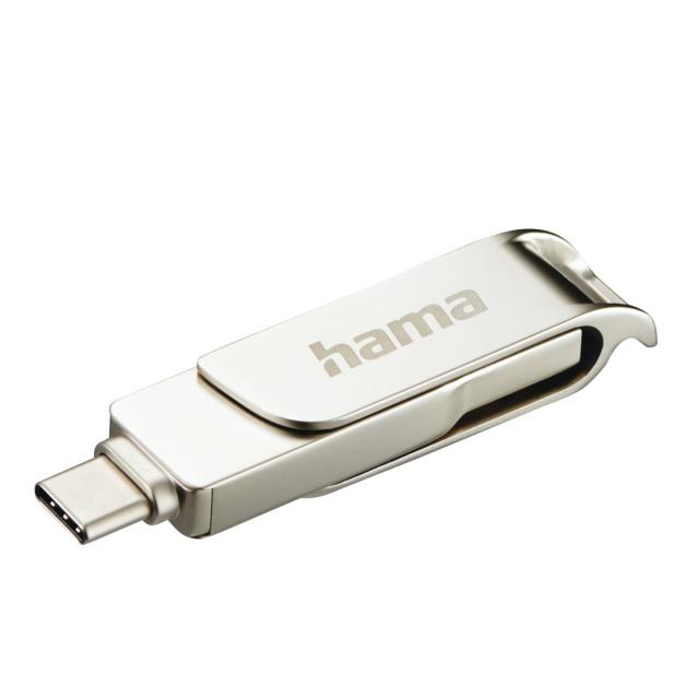 Hama "C-Rotate Pro" USB Stick, USB-C 3.1/3.0, 128GB, 100MB/s, 182491 
